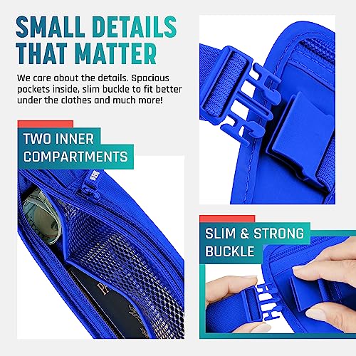 Image of Alpha Keeper Money Belt for Travel Hidden Under Clothes - RFID Blocking Passport Holder & Slim Waist Wallet Pouch for Women & Men, Anti-Theft Travel Accessories