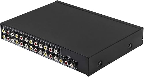 Miniatura 7 de QiCheng&LYS Caja divisor RCA de 4 vías 3 alimentada, 1 en 4 salidas, duplicador de distribución de audio de video compuesto con adaptador de