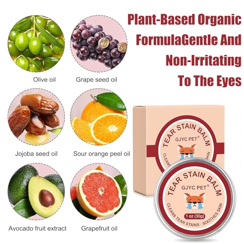 Asitanie 2 Stück Tränensteinentferner Hund Augenpflege für Hunde mit 2 Profi-Bürste Sanfte & Effektive Augenpflege für Haustier Reinigt Sanft und Stellt die Strahlenden Augen Wieder Her