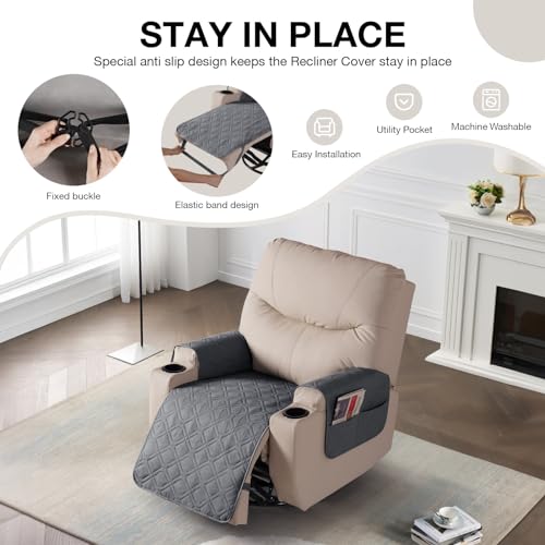 VANSOFY Dark Gray 100% Waterproof Dog Couch Covers Washable