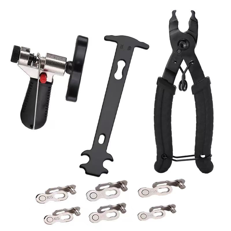 Kit di Attrezzi per la Riparazione di Bici, Attrezzo della, Catena della Bici, Catena Pinza, Kit di Riparazione della Rimozione della Catena, per Tutti i Tipi di Biciclette con Catene a 11