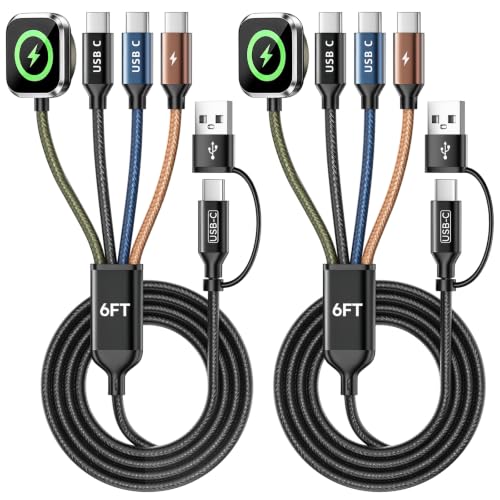 Image of Travel Essentials Triple USB C 4in2 Multi Charging Cable for iWatch Charger