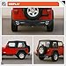 ECOTRIC Rear Bumper Compatible With 1987-2006 Jeep Wrangler YJ TJ w/ 2 LED Lights & 2
