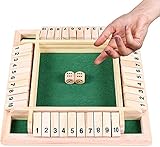shut the box 12 strategy [Brettspiel] - Das Brettspiel ist ein klassisches Familienmathematikspiel aus Naturholz, sicher, stark und von guter Textur. Die Zahlen sind deutlich auf jeder Tafel aufgedruckt, was sehr viel Spaß macht