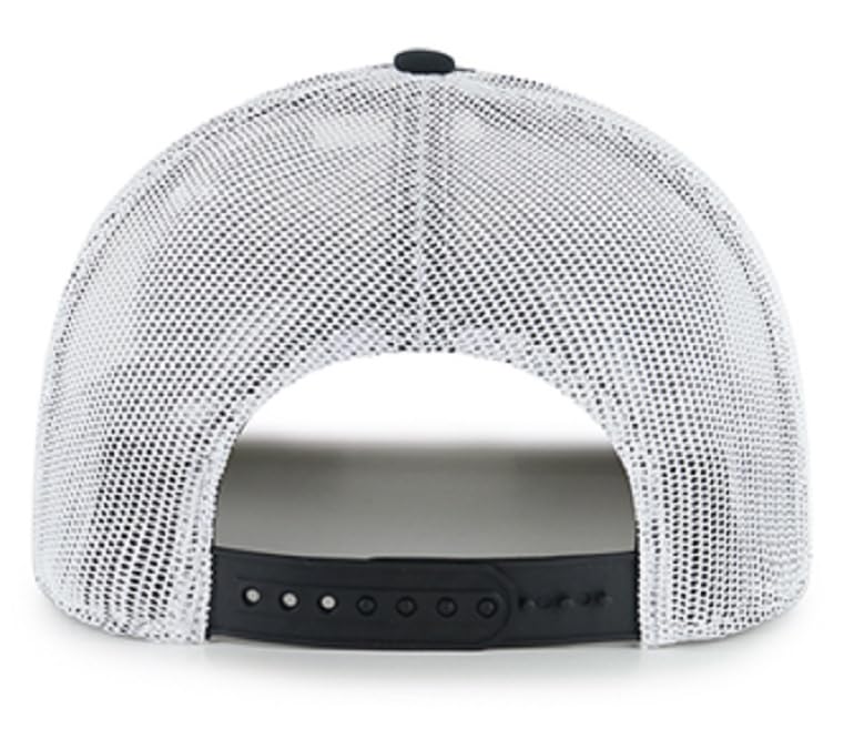 Gorra Trucker con logo ajustable blanco y negro miniatura 6