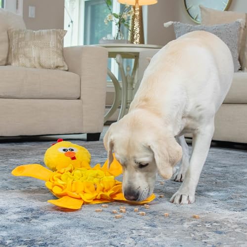 Outward Hound by Nina Ottosson Snuffle Palz Plush Snuffle Mat Dog Treat Puzzle, Non-Slip, Yellow, Chicken by Outward Hound - Image 5