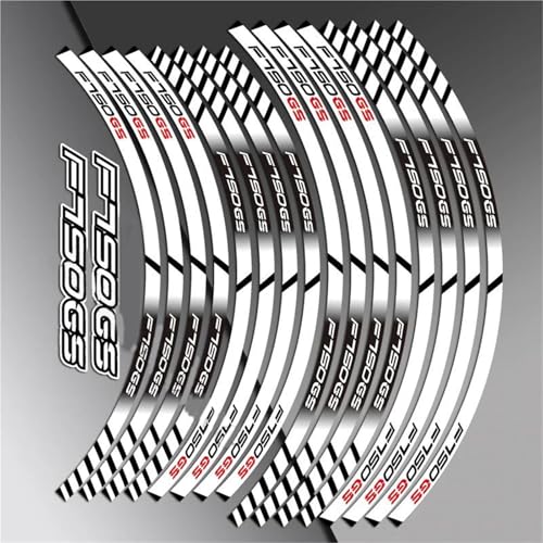 Roue moto BMW F750GS kit stickers jante pour route et nuit