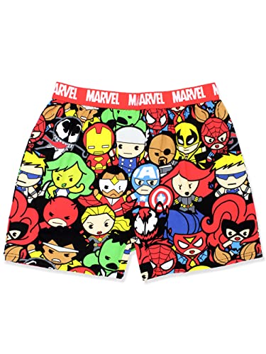 Marvel Kawaii Avengers Superheroes Men's Boxer Lounge Shorts