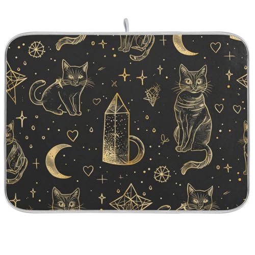 Tapete de secado de platos de microfibra absorbente de tarot