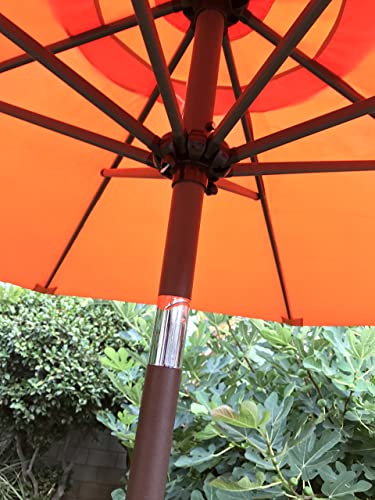 Bellrino Decor Replacement Strong & Thick Umbrella Canopy For 9Ft 6 Ribs (Canopy Only) (Tango Orange) #TOP2