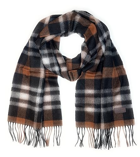 Hickey Freeman Patterned 100% Italian Cashmere Scarf for Men –