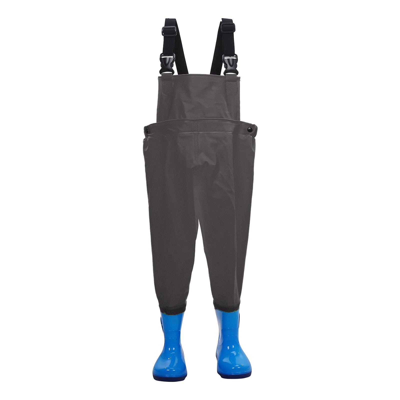 Wathose Kinder Wasserdicht mit Stiefel - Wathose Kinder Verstellbare Träger für Jungen und Mädchen, Anglerhose Neopren,Matschhose Jugendliche Comfort, Rückenschnalle Design