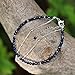 MIROCANE Blue Spinel Stand Silver Bracelets, Handmade September Birthstones Stack Bracelets Crystal Gemstones Bead Chain Gifts for Women, 8