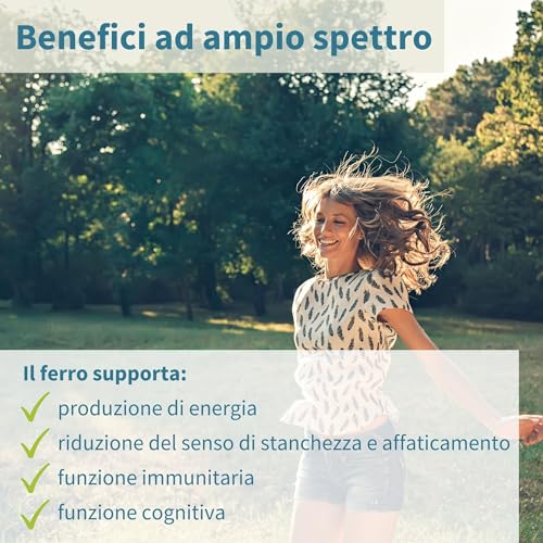 Ferro Bisglicinato 20Mg Con Vitamina C, Integratore Stanchezza, Gentile Sullo Stomaco E Ben Tollerato, Alto Assorbimento Con Rilascio Mirato, 180 Compresse Vegane - 5