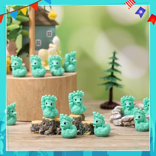 Image of 50 Pcs Statue of Liberty Ducks Toy Figures, Mini Resin Ducks Bulk, Tiny Duck Figurine Dress up Game Toy for Party Favors (Statue of Liberty)