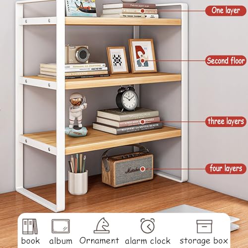 Étagère de bureau en bois compacte pour optimiser le rangement de la maison