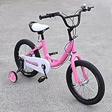 jugendrad 24 zoll scott  SABUIDDS Kinderfahrrad für ab 3 Jahre Kinder Fahrrad 16 Zoll Kinderrad für Jungen Mädchen Jugendrad mit Stützräder & Stabilisatoren, Handbremsen, Gummireifen，Lenkrad, Höhenverstellbares, Pink