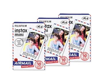 Fujifilm Instax Mini Film for Instant Film Camera - Airmail 10 Sheets/Pack x 3(total 30 Sheets)