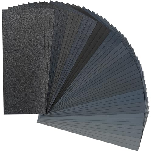 LotFancy 45PCS Sandpaper Assortment (80 to 3000 Grit)