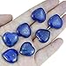 Marrywindix 15 Packs 0.8 Inch Healing Crystal Natural Lapis Lazuli Heart Love Carved Palm Worry Stone Chakra Reiki Balancing