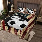 Photo Gallery richhome copriletto trapuntato con motivo palla da calcio, per bambini, ragazzi e ragazze, stile vintage, tema sportivo, trapuntato, con 2 federe, 3 pezzi, per letto matrimoniale Photo Gallery richhome copriletto trapuntato con motivo palla da calcio, per bambini, ragazzi e ragazze, stile vintage, tema sportivo, trapuntato, con 2 federe, 3 pezzi, per letto matrimoniale
