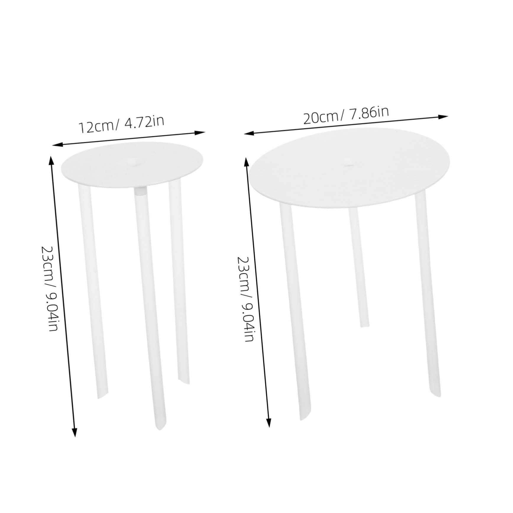 INOOMP 12pezzi Supporto per Torte di Separatori Rotondi Aste di Impilamento in Inossidabile Sottotorte Riutilizzabili per Panettieri e Feste di Matrimonio