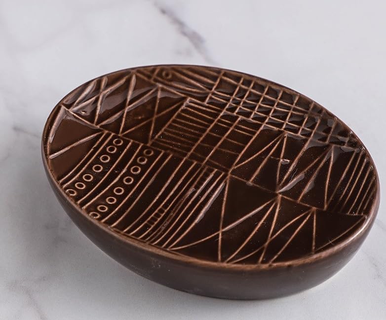 Umai Soap Holder for Bathroom | Ceramic Soap Case for Kitchen Sink | Bathroom Accessories | Soap Holder (Brown) (B0CBSW4J5R) Amazon Price History, Amazon Price Tracker