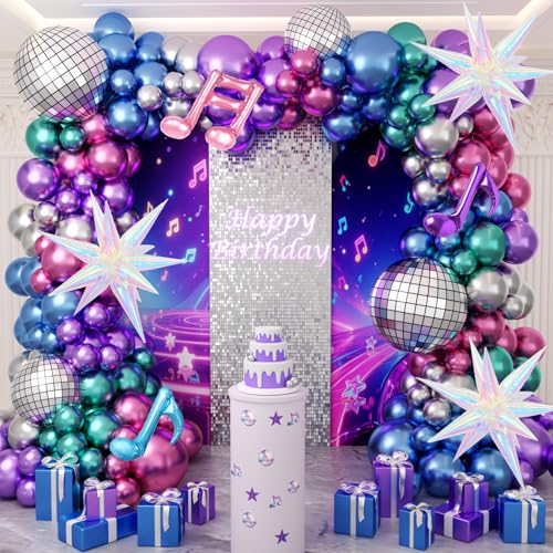 JOGAMS 180Pcs K-Pop Music Balloon Arch Kit