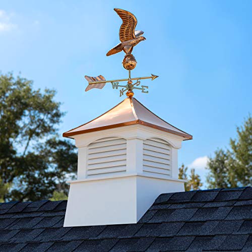26" Square Coventry Vinyl Cupola with Eagle Weathervane by Good Directions - Image 3