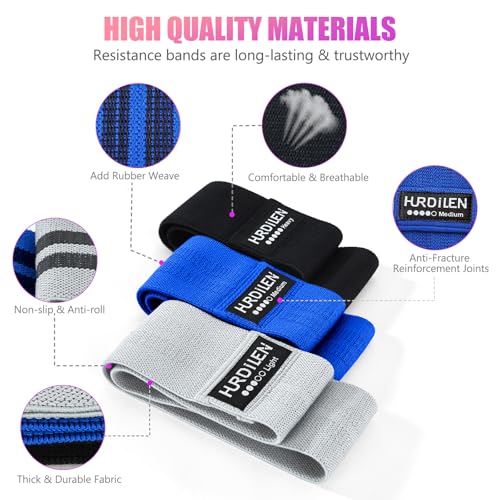 Image of Resistance Bands for Working Out, Exercise Workout Bands for Women & Men, 3 Levels Elastic Stretch Bands for Exercise with Carry Bag for Physical Therapy, Home Fitness, Strength Training, Yoga
