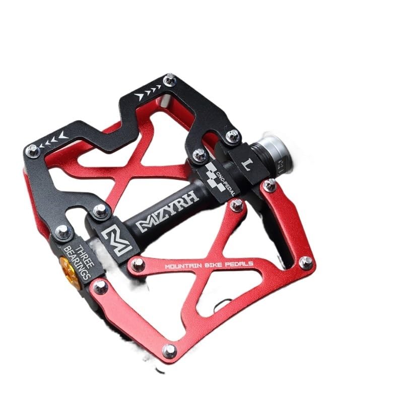 Pedali Bici Pedale della Bicicletta Cuscinetti in Lega di Alluminio Pedali MTB da Strada 14 Colori Parti Biciclette Impermeabili(Y08-Black Blue)