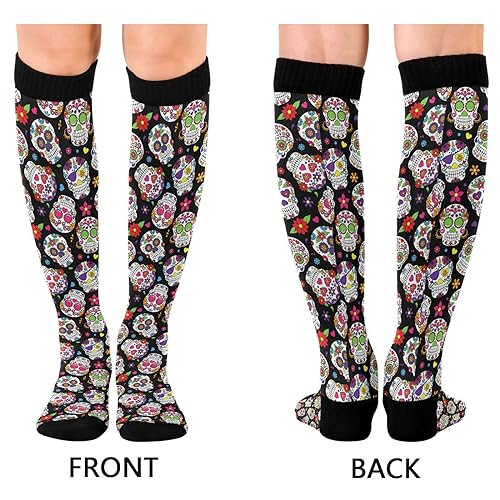 Image of Fisyme Socks for Women Men, Warm Comfort Athletic Crew Running Hiking Cycling Compression Socks