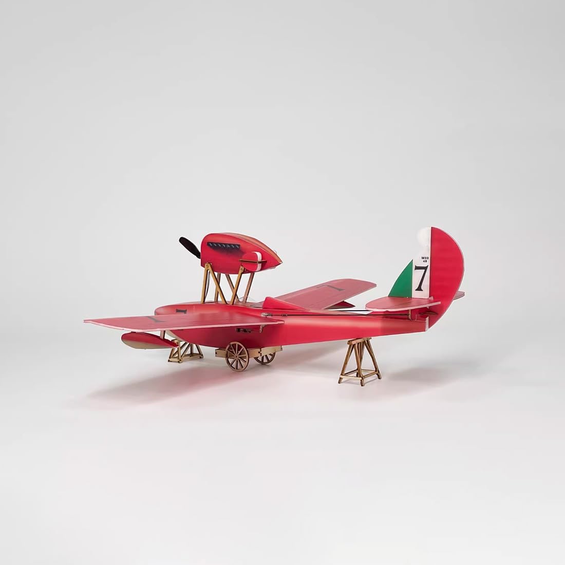 MinimumRC M-33 RC Flugzeug, Gyro-stabilisiert 4CH Ferngesteuertes Flugzeug Starrflügler Flugboot Outdoor Für Erwachsene, Anfänger (Gas Links / 1 Batterie)
