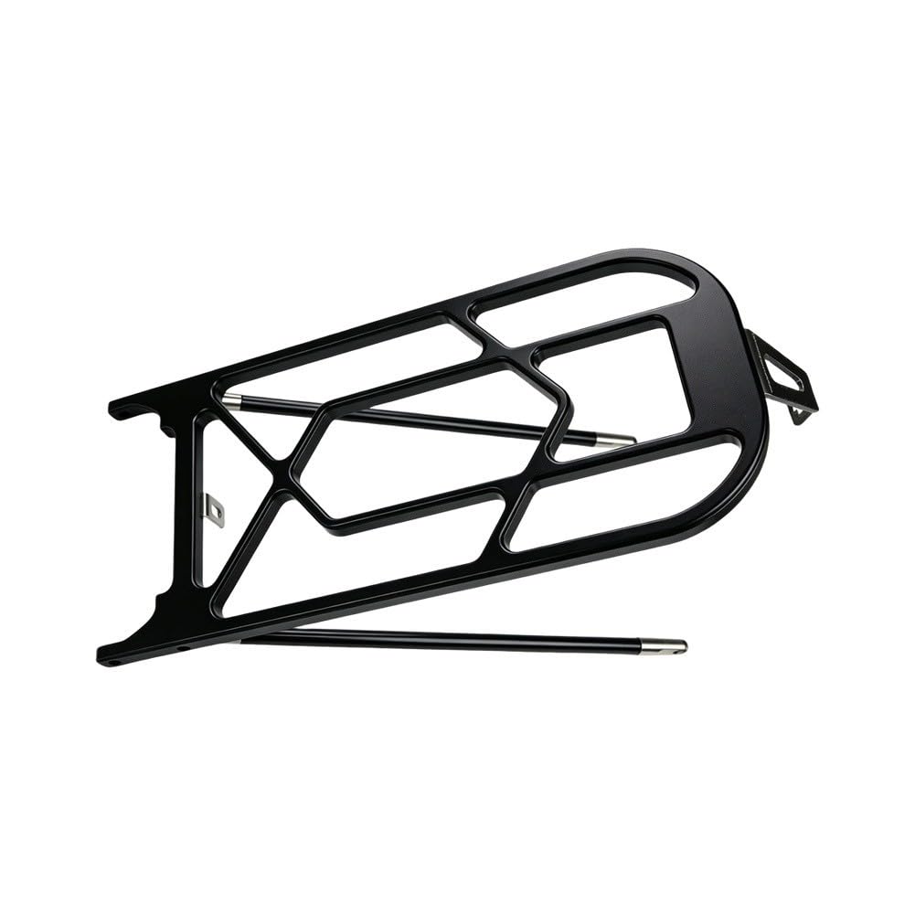 Brompton-Gepäckträger aus Aluminium, zusammenklappbar, 25 kg Tragkraft, mit Rad-Option (schwarz)