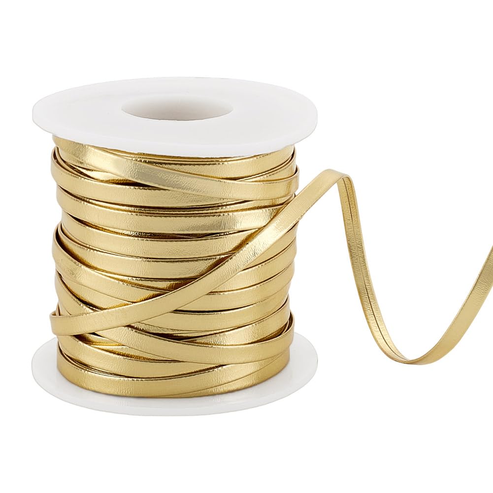 Cordón de cuero brillante de 0.2 pulgadas para diseñar bisutería artesanal
