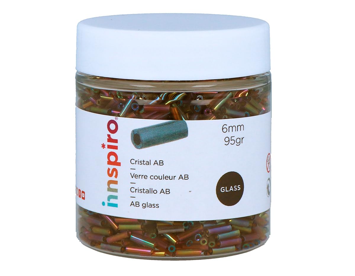 INNSPIRO Glass Rock Cylinder Aurora boreale Metallic diam. 1.8 x 6 mm. 95 g.