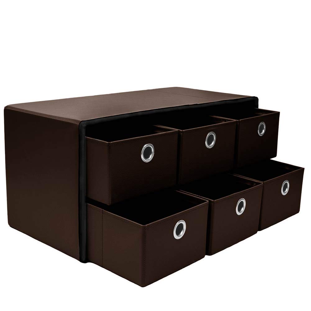 Coffre Rangement Banc Repose-pieds BAKAJI - Imitation Cuir Matelassé Avec Cristaux, Design Moderne Blanc