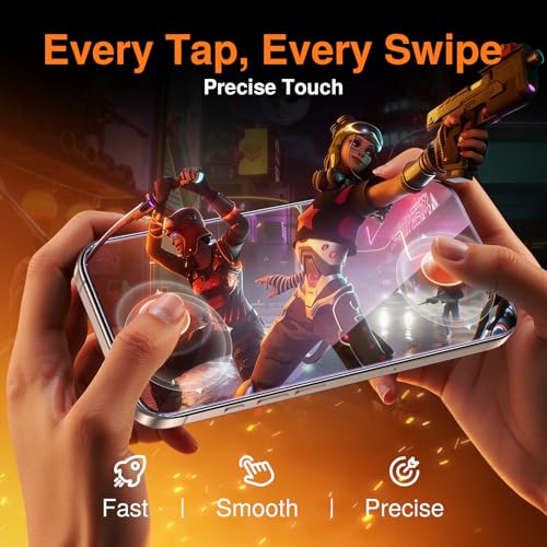 Image of SMARTDEVIL 2 Pack for iPhone 16 Pro Screen Protector, Anti-Blue Light, Eye Protection & Reduce Eye Strain, 9H Tempered Glass with Auto Dust-Elimination, Bubble Free, Easy Installatio, Bubble-Free