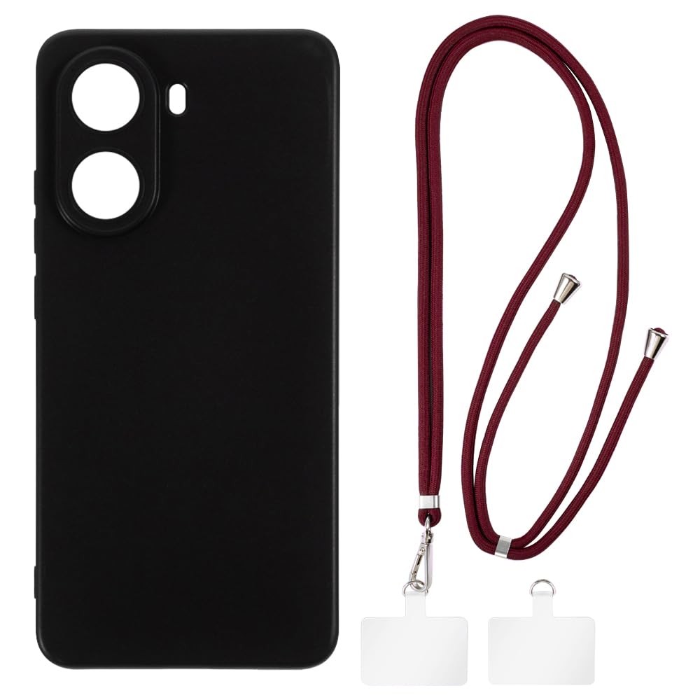 YAMCCCSE Mobile Phone Lanyard Case For Xiaomi Poco X7 Pro 5G With Strap, Transparent Mobile Phone