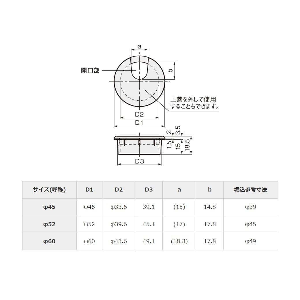 chiページ Amazon.co.jp: アトム 223471 配線孔キャップ 丸型 黒 60φ 1個: 文房具