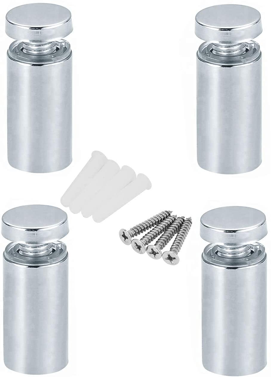 4x Distanziatori In Vetro/Acrilico 20x12mm - Con Viti Per Montaggio Pubblicitario E Decorativo - Foto 7