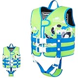 Gogokids Schwimmweste für Kleinkinder für 1–5 Jahre 15-30kg, Kinder Schwimmjacke mit Doppelt Verstellbarer Strapze, Schwimmhilfe für Baby, Mädchen Jung verstellbare Pool-Weste für Pool & Strand