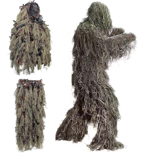 Ghillie suit camo vêtements de chasse légers finie la chaleur sous le poncho de sniper airsoft