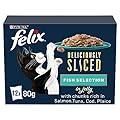 Felix Deliciously Sliced Adult Wet Cat Food Ocean Selection 4(12x80g)