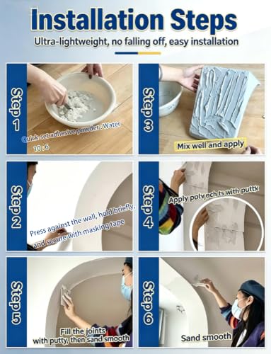 Soportes de arco anti-deformación para molduras curvas fáciles de montar en casa 6