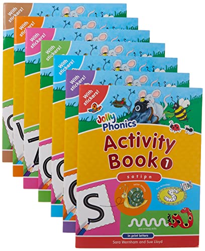 Jolly Phonics Activity Book Set: In Print Letters (1-7)