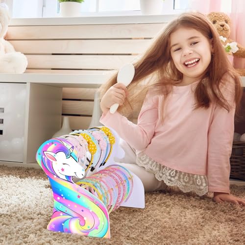 FIOBEE Girls Headband Holder Organizer Unicorn Headband Storage Hair Accessories Organizer Hairband Display Stand Home Room Decors for Kids4