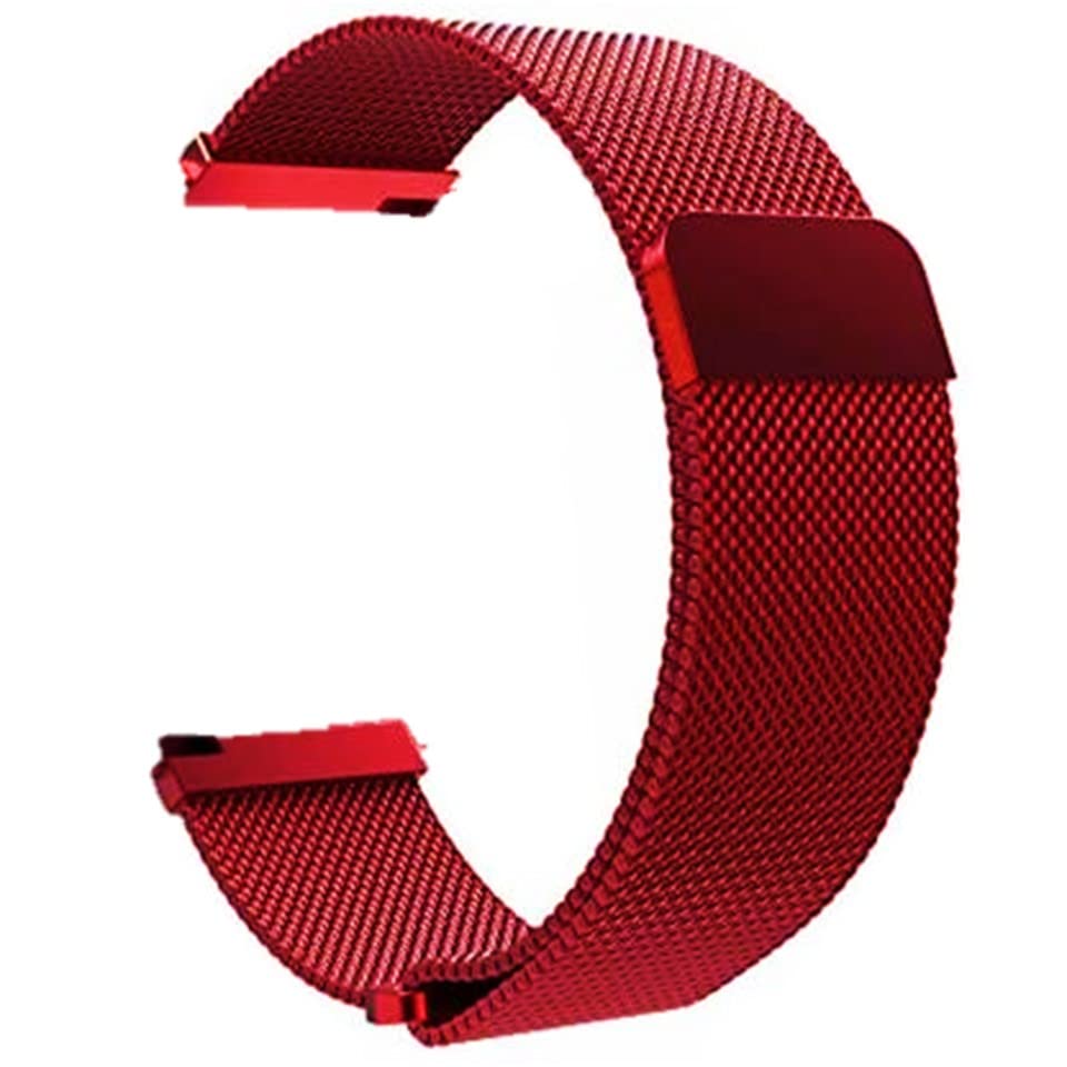 Unisex-adult 22mm Milanese Metal Watch Strap with Magnetic Lock for Samsung Gear S3 Classic/frontier, Watch 3 45mm/watch 46mm, Gear 2/gear 2 Neo/live (Maroon) (B09ZRLSKQ1) Amazon Price History, Amazon Price Tracker