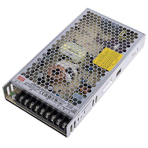  Mean Well LRS-200-24 - Alimentatore di rete, 211 W, 24 V, 8,8 A, piatto, 30 mm, alloggiamento in metallo da incasso