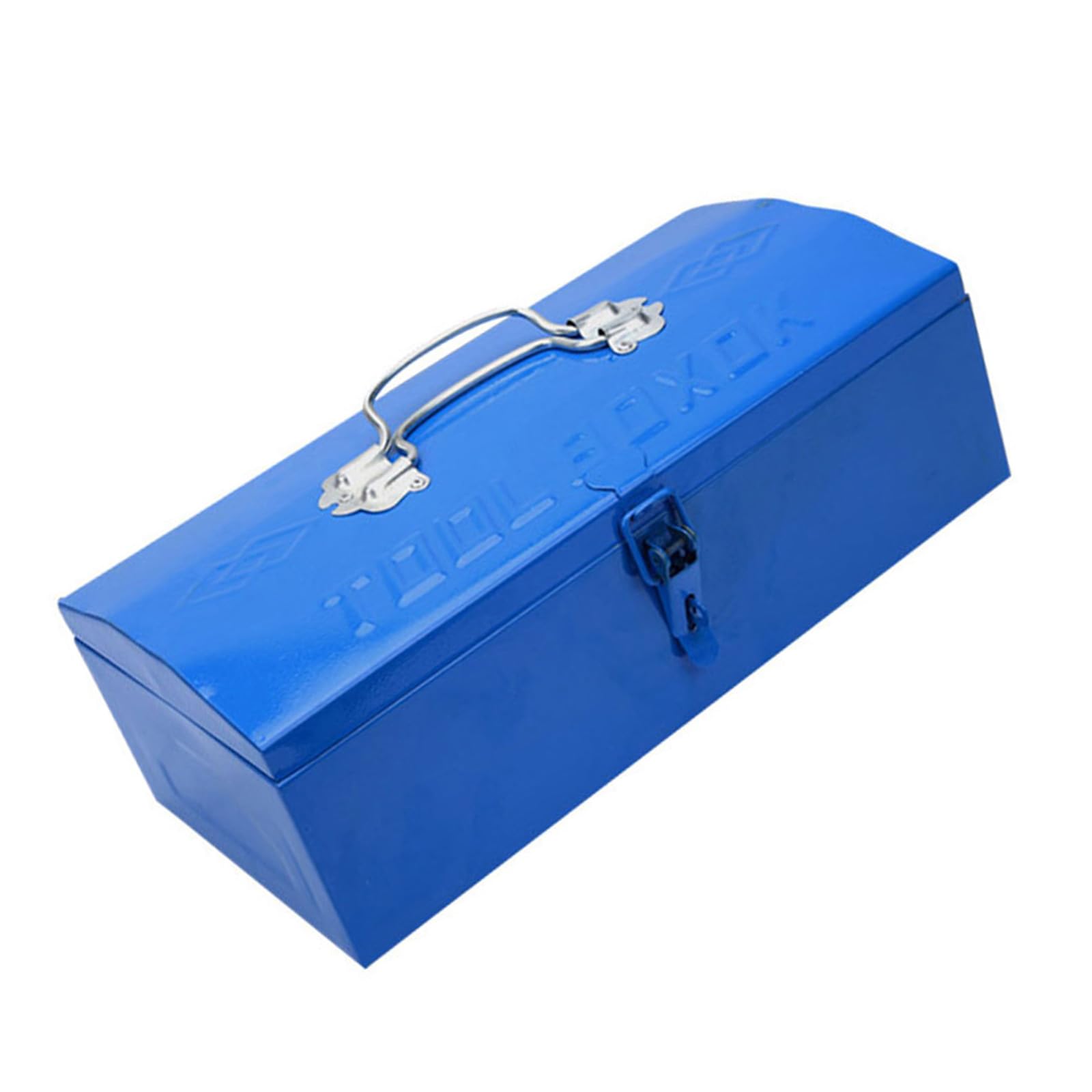 Caja de almacenamiento de metal, caja de herramientas de chapa de hierro, contenedor de herramientas para una organización eficiente y fácil transporte de varios artículos, estructura de una sola capa